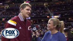 Cavs player Timofey Mozgov accidentally speaks Russian