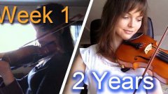 Adult beginner violinist - 2 years progress video