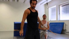 Actor, stunt performer and martial artist Tim Man shows his extraordinary skills