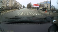 Children try to cross the road