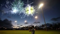 Balls Exploding Into Fireworks