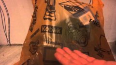 Polythene bag with funny fake brand names